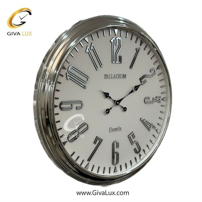ساعت دیواری اورجینال پالادیوم آلیاژ فلزی نقره ای| کد رفرنس S501