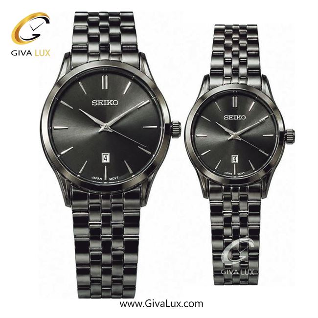 ساعت مچی  ست سیکو SEIKO  تیتانیوم | تیتانیوم| دودی|تیتانیوم|