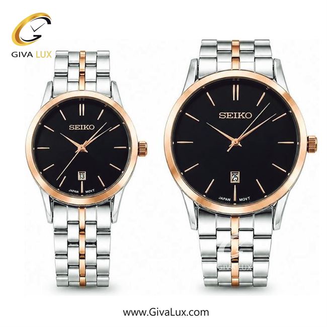 ساعت مچی  ست سیکو SEIKO  رزگلد | نقره ای-رزگلد| مشکی|