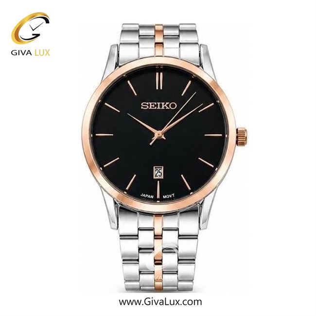ساعت مچی  مردانه سیکو SEIKO  رزگلد | نقره ای-رزگلد| مشکی|