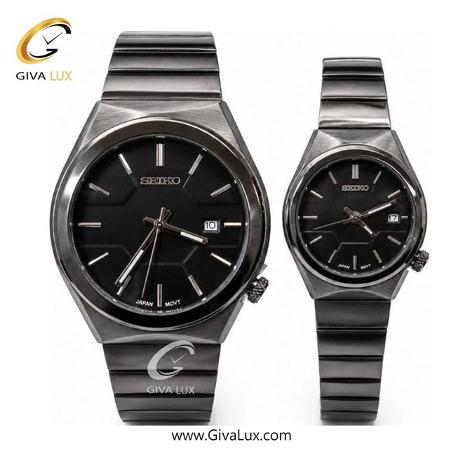 ساعت مچی  ست سیکو SEIKO  تیتانیوم | تیتانیوم| مشکی|