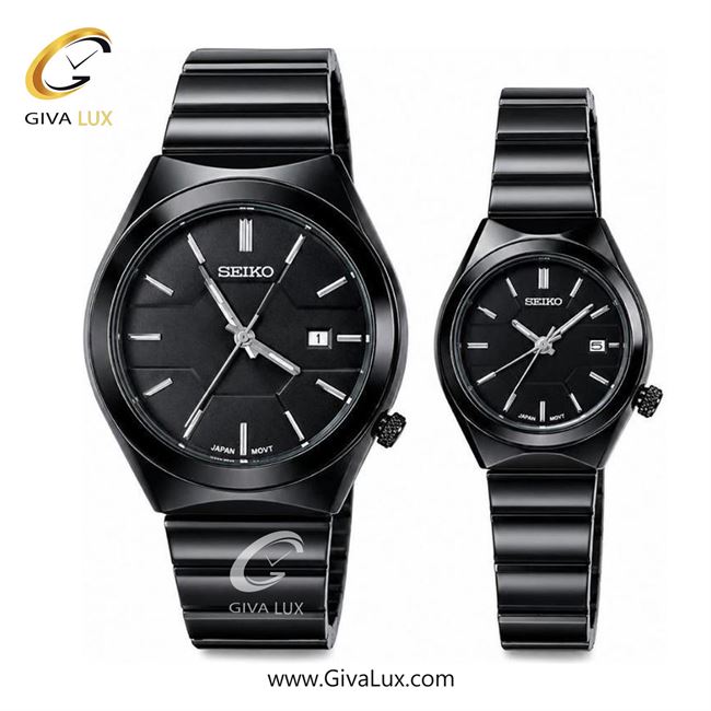 ساعت مچی  ست سیکو SEIKO  مشکی | مشکی| مشکی|