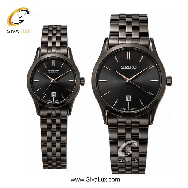 ساعت مچی  ست سیکو SEIKO  مشکی | مشکی| مشکی|