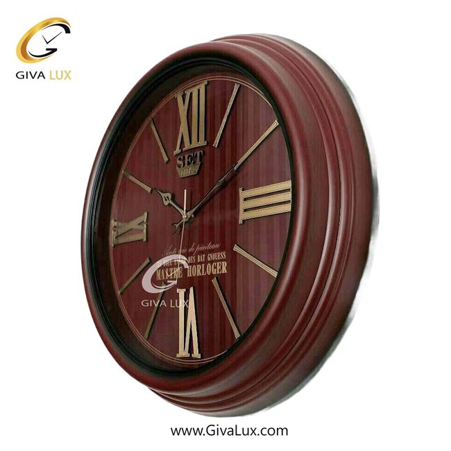 ساعت دیواری اورجینال ست PVC زرشکی| کد رفرنس titan