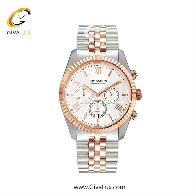 ساعت مچی اورجینال رومانسون مردانه سه موتوره کرنوگراف نقره ای-رزگلد | نقره ای-رزگلد | سفید | کد رفرنس TM6A28HMJJA8C5