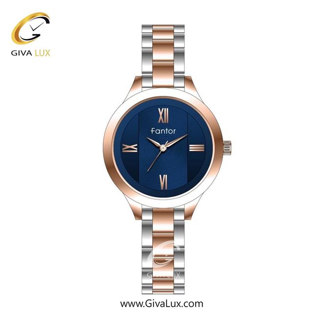 ساعت مچی اورجینال زنانه فانتور رزگلد | رزگلد-نقره ای| سرمه ای| کد رفرنس WF1036-rg