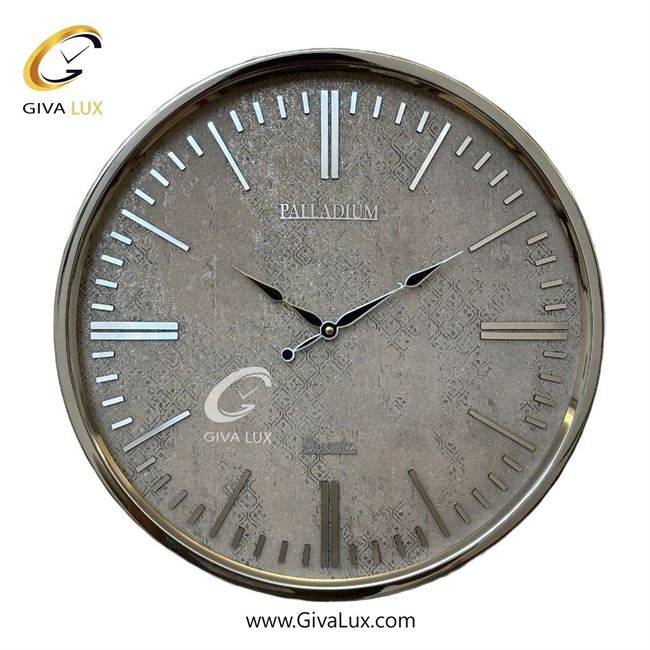 ساعت دیواری اورجینال پالادیوم آلیاژ فلزی نقره ای| کد رفرنس X200
