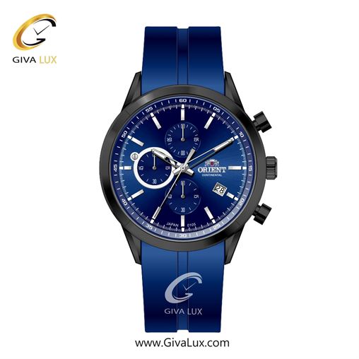 ساعت مچی اورجینال مردانه اورینت (کانتیننتال) | Orient (Continental) سه موتوره کرنوگراف مشکی | سرمه ای| سرمه ای| کد رفرنس 105