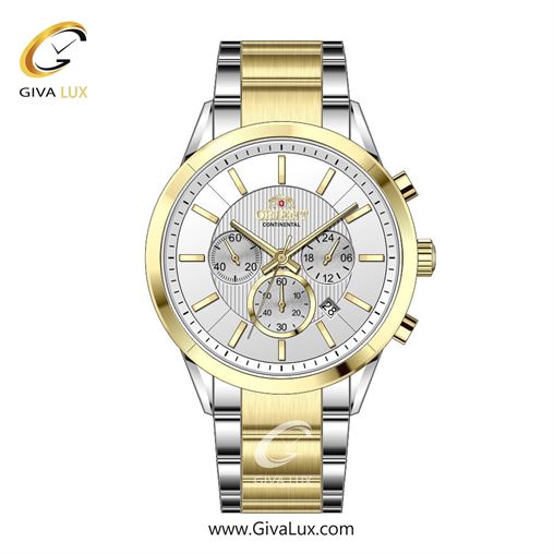 ساعت مچی اورجینال مردانه اورینت (کانتیننتال) | Orient (Continental) سه موتوره کرنوگراف طلایی | نقره ای-طلایی| نقره ای| کد رفرنس 106