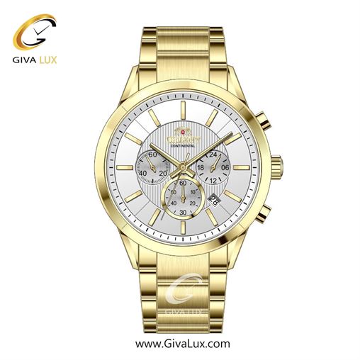 ساعت مچی اورجینال مردانه اورینت (کانتیننتال) | Orient (Continental) سه موتوره کرنوگراف طلایی | طلایی| نقره ای| کد رفرنس 106