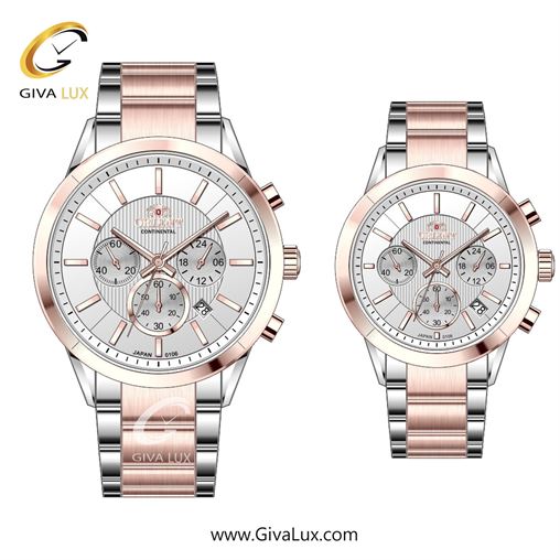 ساعت مچی اورجینال ست اورینت (کانتیننتال) | Orient (Continental) سه موتوره کرنوگراف رزگلد | نقره ای-رزگلد| نقره ای| کد رفرنس 106