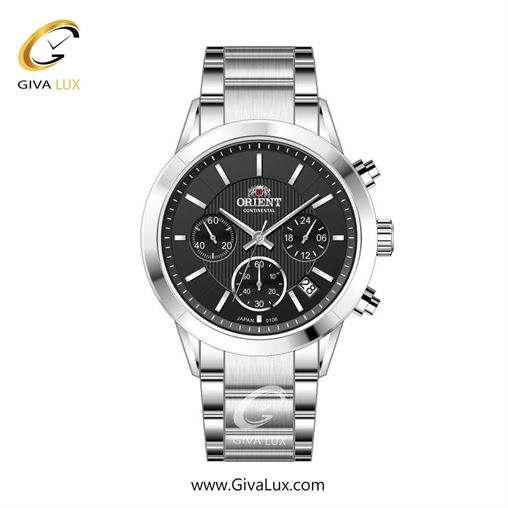 ساعت مچی اورجینال زنانه اورینت (کانتیننتال) | Orient (Continental) سه موتوره کرنوگراف نقره ای | نقره ای| مشکی| کد رفرنس 106