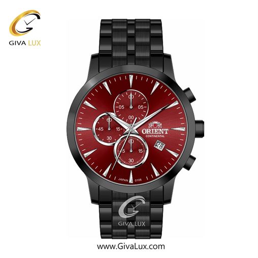 ساعت مچی اورجینال مردانه اورینت (کانتیننتال) | Orient (Continental) سه موتوره کرنوگراف مشکی | مشکی| زرشکی| کد رفرنس 108