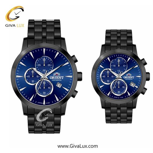 ساعت مچی اورجینال ست اورینت (کانتیننتال) | Orient (Continental) سه موتوره کرنوگراف مشکی | مشکی| سرمه ای| کد رفرنس 108