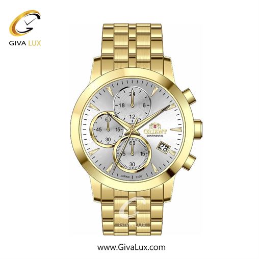 ساعت مچی اورجینال زنانه اورینت (کانتیننتال) | Orient (Continental) سه موتوره کرنوگراف طلایی | طلایی| نقره ای| کد رفرنس 108