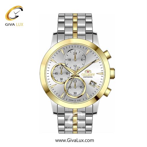 ساعت مچی اورجینال زنانه اورینت (کانتیننتال) | Orient (Continental) سه موتوره کرنوگراف طلایی | طلایی-نقره ای| نقره ای| کد رفرنس 108