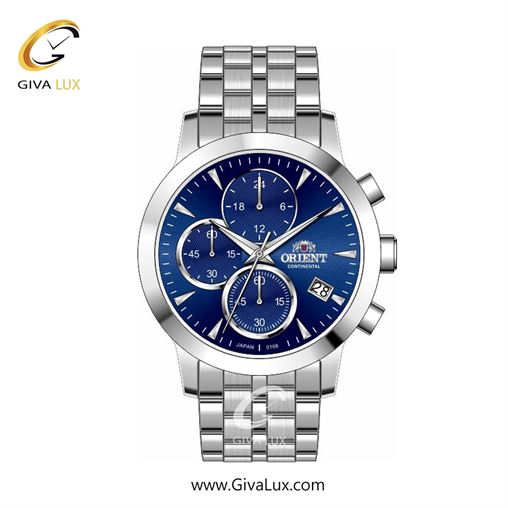 ساعت مچی اورجینال زنانه اورینت (کانتیننتال) | Orient (Continental) سه موتوره کرنوگراف نقره ای | نقره ای| سرمه ای| کد رفرنس 108