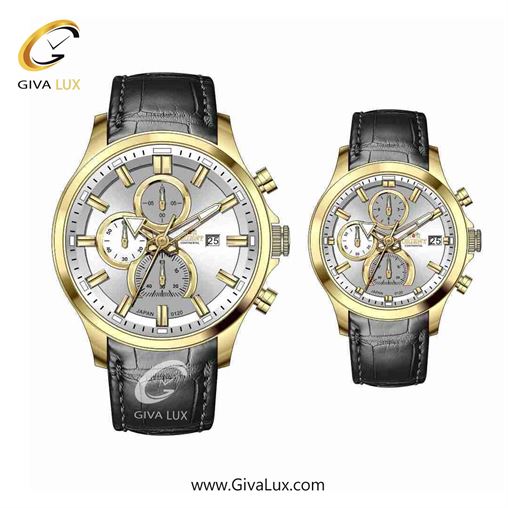 ساعت مچی اورجینال ست اورینت (کانتیننتال) | Orient (Continental) سه موتوره کرنوگراف طلایی | مشکی| نقره ای| کد رفرنس 120