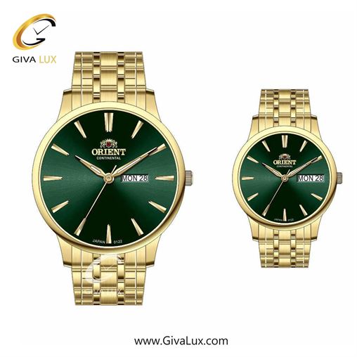ساعت مچی اورجینال ست اورینت (کانتیننتال) | Orient (Continental) طلایی | طلایی| سبز یشمی تیره| کد رفرنس 122
