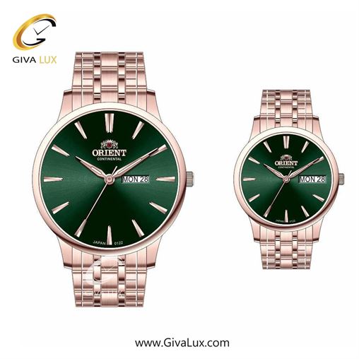 ساعت مچی اورجینال ست اورینت (کانتیننتال) | Orient (Continental) رزگلد | رزگلد| سبز یشمی تیره| کد رفرنس 122