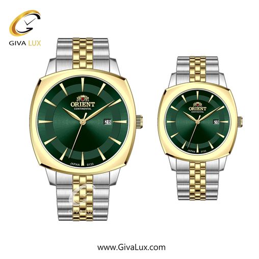 ساعت مچی اورجینال ست اورینت (کانتیننتال) | Orient (Continental) طلایی | نقره ای-طلایی| سبز یشمی تیره| کد رفرنس 133