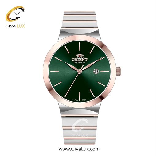 ساعت مچی اورجینال مردانه اورینت (کانتیننتال) | Orient (Continental) رزگلد | نقره ای-رزگلد| سبز یشمی تیره| کد رفرنس 137