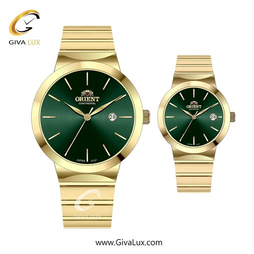 ساعت مچی اورجینال ست اورینت (کانتیننتال) | Orient (Continental) طلایی | طلایی| سبز یشمی تیره| کد رفرنس 137