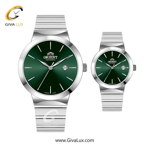 ساعت مچی اورجینال ست اورینت (کانتیننتال) | Orient (Continental) نقره ای | نقره ای| سبز یشمی تیره| کد رفرنس 137