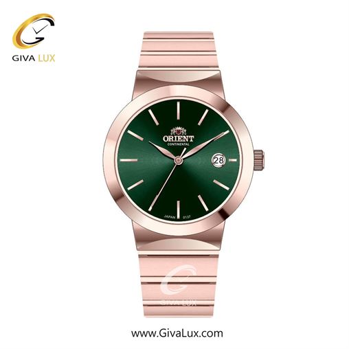 ساعت مچی اورجینال زنانه اورینت (کانتیننتال) | Orient (Continental) رزگلد | رزگلد| سبز یشمی تیره| کد رفرنس 137
