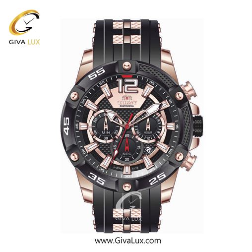 ساعت مچی اورجینال مردانه اورینت (کانتیننتال) | Orient (Continental) سه موتوره کرنوگراف مشکی-رزگلد | مشکی-رزگلد| مشکی| کد رفرنس 139