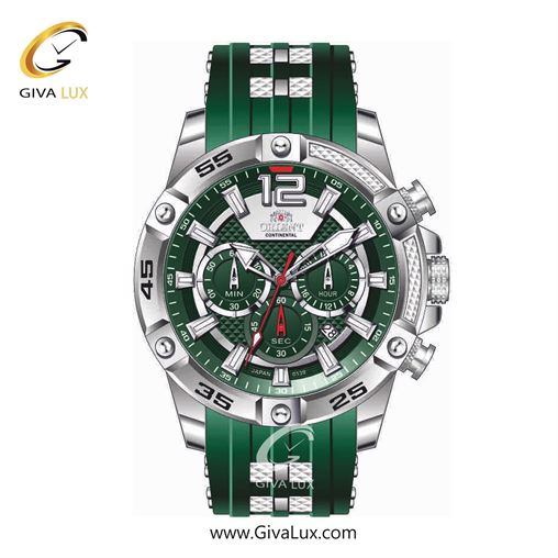 ساعت مچی اورجینال مردانه اورینت (کانتیننتال) | Orient (Continental) سه موتوره کرنوگراف نقره ای | سبز یشمی تیره-نقره ای| سبز یشمی تیره| کد رفرنس 139