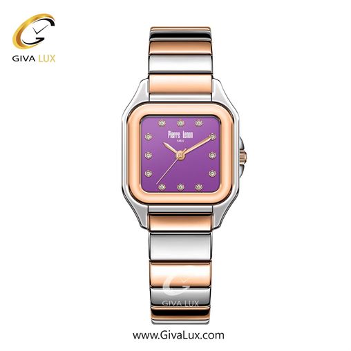 ساعت مچی اورجینال زنانه پییر لنون رزگلد-نقره ای | نقره ای-رزگلد| بنفش| کد رفرنس PL-0170-17