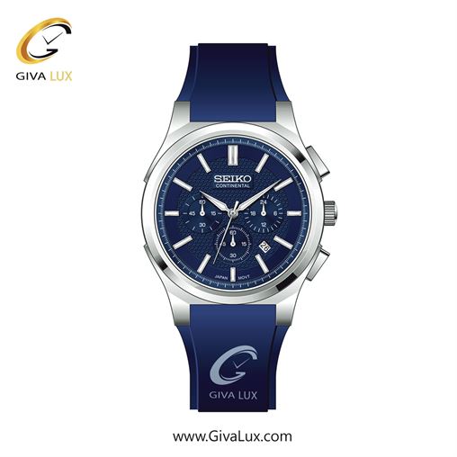 ساعت مچی اورجینال مردانه سیکو (کانتیننتال) | Seiko (Continental)  سه موتوره کرنوگراف نقره ای | سرمه ای| سرمه ای| کد رفرنس 0403