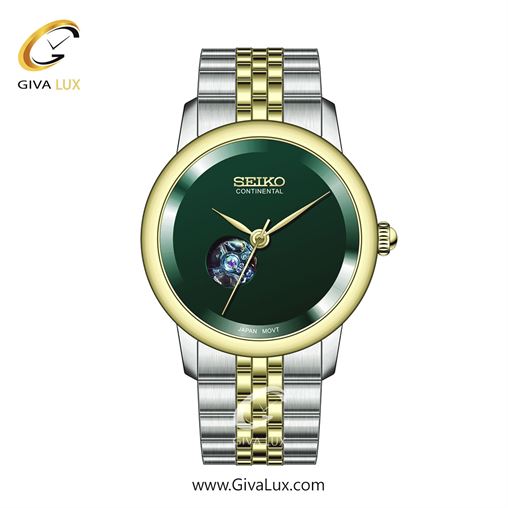 ساعت مچی اورجینال مردانه سیکو (کانتیننتال) | Seiko (Continental)  نقره ای-طلایی | طلایی-نقره ای| سبز یشمی تیره| کد رفرنس 0407