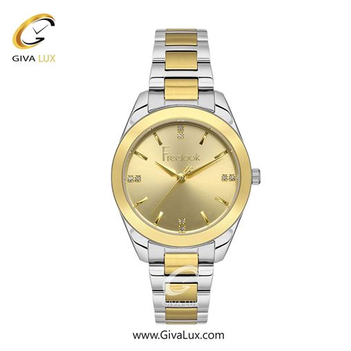 ساعت مچی اورجینال زنانه فریلوک Freelook طلایی | طلایی-نقره ای| طلایی| کد رفرنس FL.1.10406-3