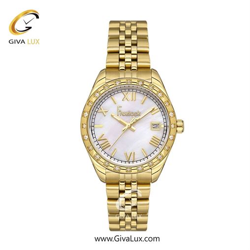 ساعت مچی اورجینال زنانه فریلوک Freelook طلایی | طلایی| سفید صدفی| کد رفرنس FL.1.10410-2