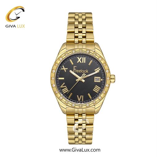ساعت مچی اورجینال زنانه فریلوک Freelook طلایی | طلایی| مشکی| کد رفرنس FL.1.10410-3