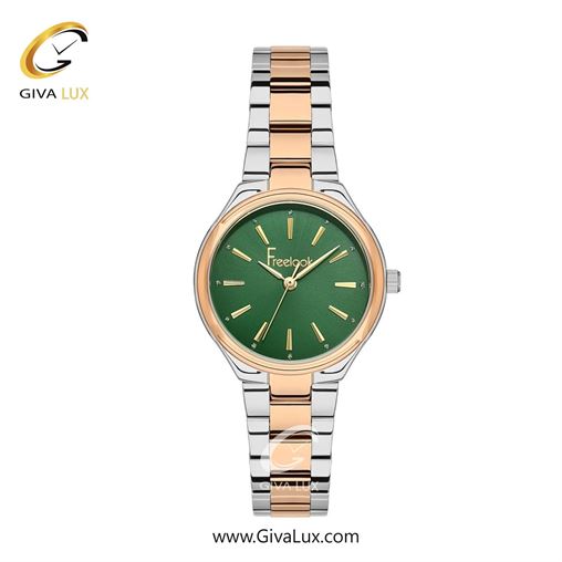 ساعت مچی اورجینال زنانه فریلوک Freelook رزگلد | رزگلد-نقره ای| سبز یشمی تیره| کد رفرنس FL.1.10413-6