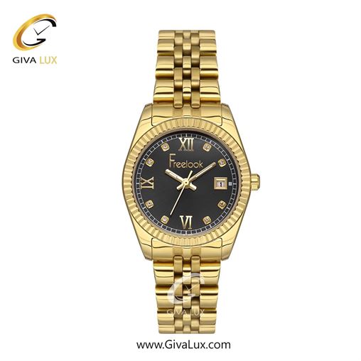 ساعت مچی اورجینال زنانه فریلوک Freelook طلایی | طلایی| مشکی| کد رفرنس FL.1.10417-3