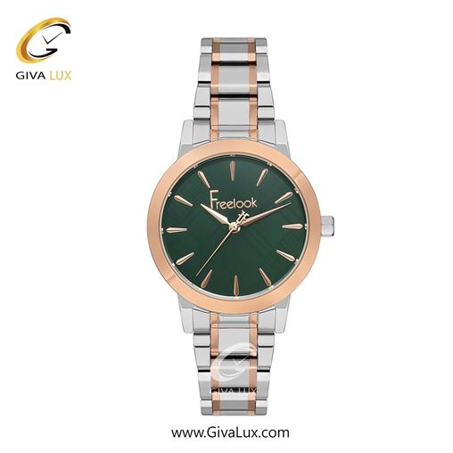 ساعت مچی اورجینال زنانه فریلوک Freelook رزگلد | رزگلد-نقره ای| سبز یشمی تیره| کد رفرنس FL.1.10421-6