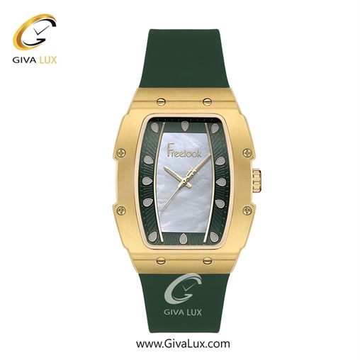 ساعت مچی اورجینال زنانه فریلوک Freelook طلایی | سبز| سبز یشمی تیره-سفید صدفی| کد رفرنس FL.1.10431-4
