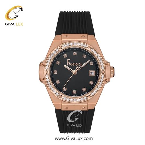 ساعت مچی اورجینال زنانه فریلوک Freelook رزگلد | مشکی| مشکی| کد رفرنس FL.1.10433-5