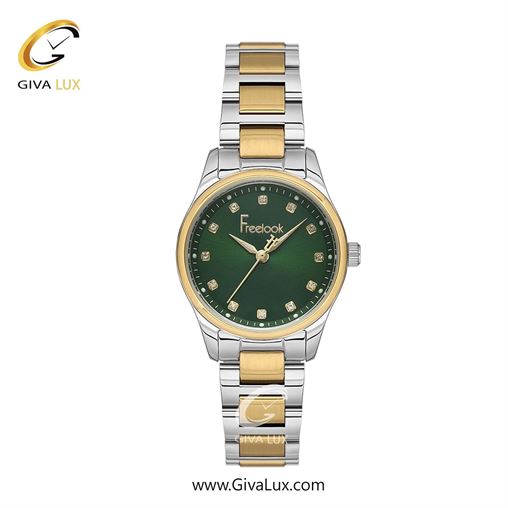 ساعت مچی اورجینال زنانه فریلوک Freelook طلایی | طلایی-نقره ای| سبز یشمی تیره| کد رفرنس FL.1.10444-6