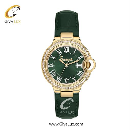 ساعت مچی اورجینال زنانه فریلوک Freelook طلایی | سبز یشمی تیره| سبز یشمی تیره| کد رفرنس FL.1.10445-4