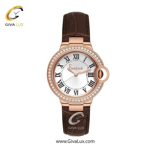 ساعت مچی اورجینال زنانه فریلوک Freelook رزگلد | قهوه ای| نقره ای| کد رفرنس FL.1.10445-5