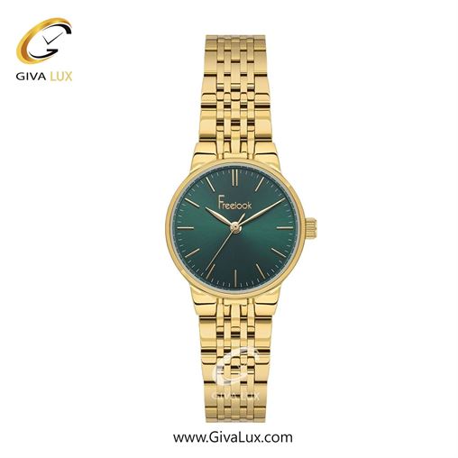 ساعت مچی اورجینال زنانه فریلوک Freelook طلایی | طلایی| سبز یشمی تیره| کد رفرنس FL.1.10458.4