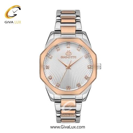 ساعت مچی اورجینال زنانه بیگوتی BIGOTTI رزگلد | نقره ای-رزگلد| نقره ای| کد رفرنس BG.1.10466-4