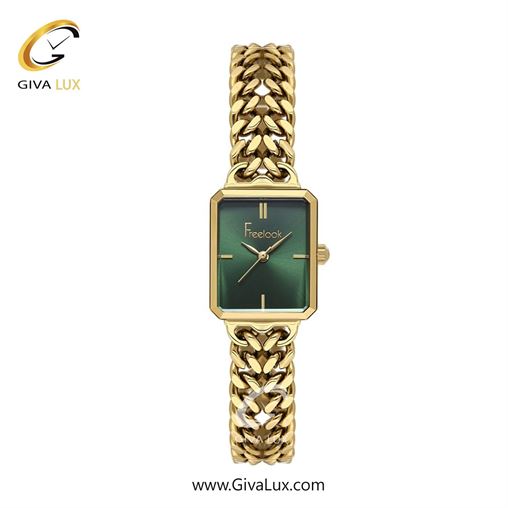 ساعت مچی اورجینال زنانه فریلوک Freelook طلایی | طلایی| سبز یشمی تیره| کد رفرنس FL.1.10503-4