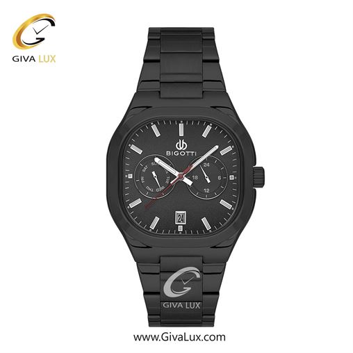 ساعت مچی اورجینال مردانه بیگوتی BIGOTTI سه موتوره کرنوگراف مشکی | مشکی| مشکی| کد رفرنس BG.1.10555-5