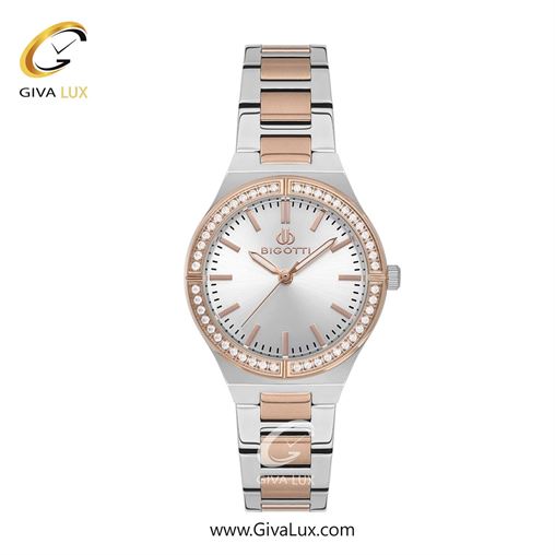 ساعت مچی اورجینال زنانه بیگوتی BIGOTTI رزگلد | نقره ای-رزگلد| نقره ای| کد رفرنس BG.1.10559-5